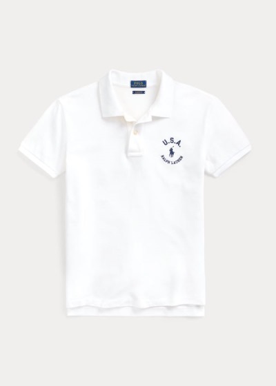 Polo Ralph Lauren Classic Fit Flag Polo Shirt Dame Danmark (GAMVC4695)